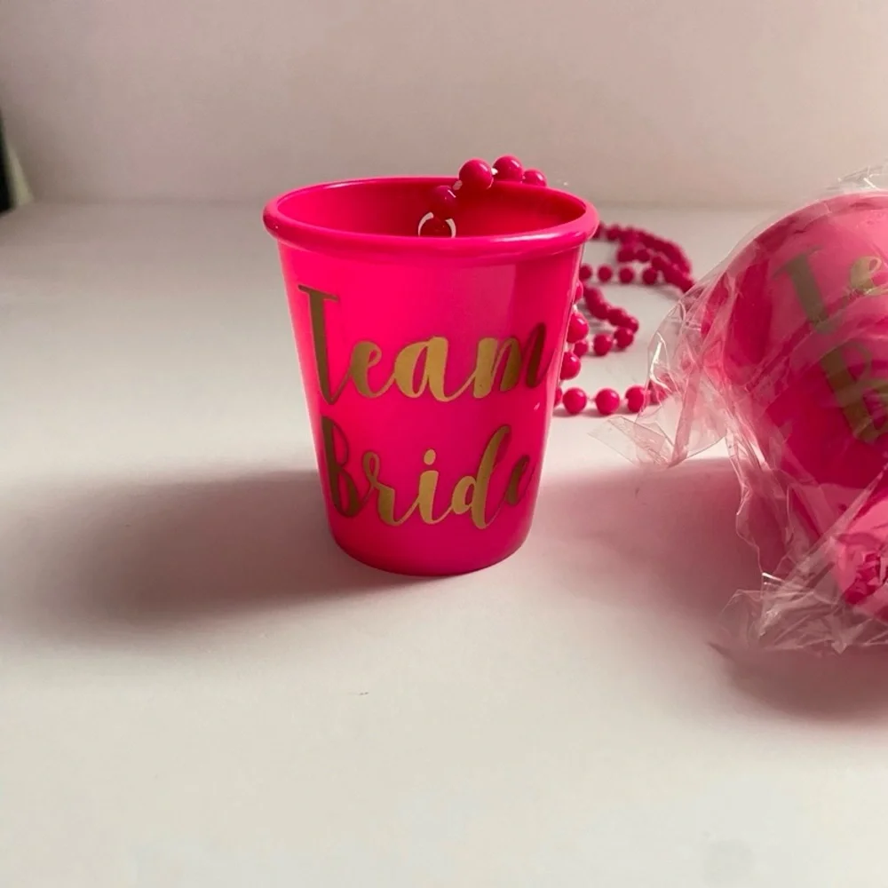 Bride Squad Pink Shot Glass Set